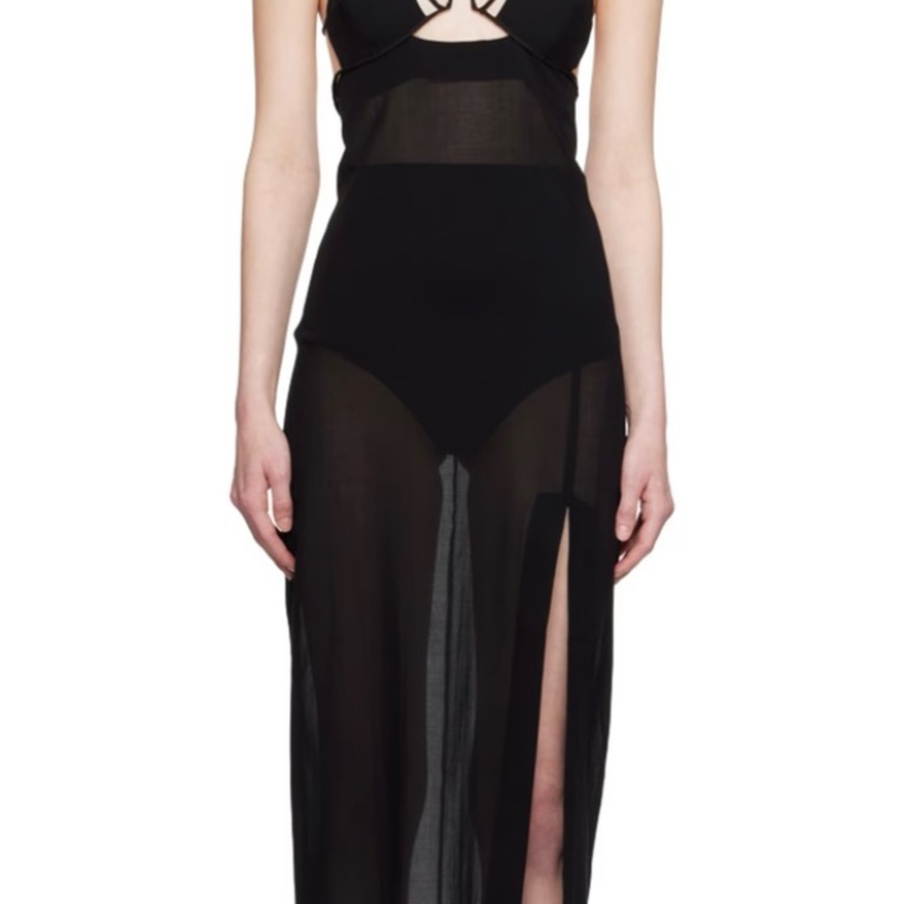 Elegant Black Sheer Dress